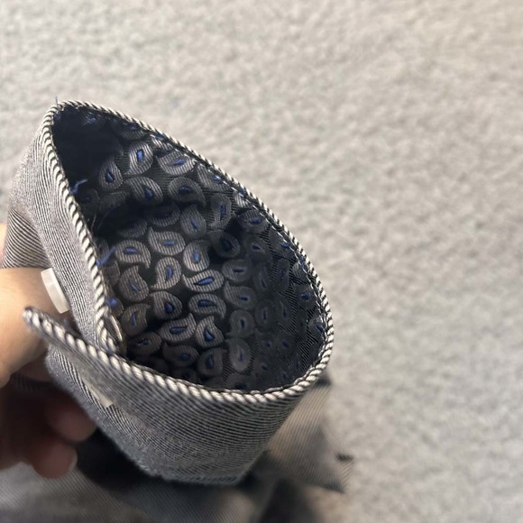 Michelsons London Button Up Shirt Mens Size Medium Striped Gray Dress Shirt - Picture 5 of 8